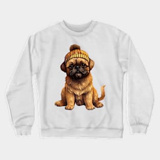 Winter Brussels Griffon Dog Crewneck Sweatshirt